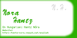 nora hantz business card