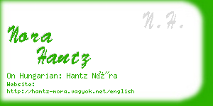 nora hantz business card